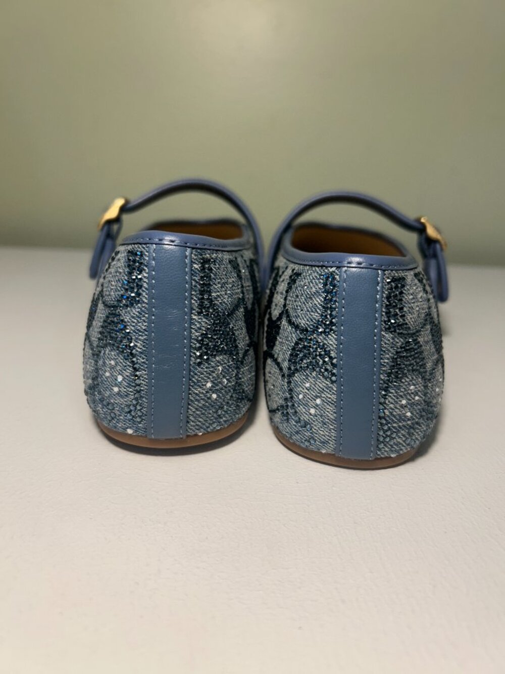 Coach Women's Mary Jane In Crystal Signature Denim - Picture 7 of 16